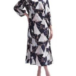 Gant Navy & White Printed A-Line dress image 1