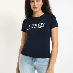 Tommy Hilfiger Navy Solid T-Shirt image 1