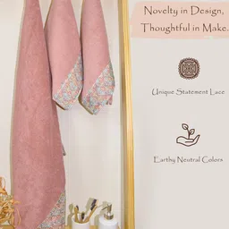 RANGOLI Set Of 3 550 GSM Pure Cotton Towel Set image 4