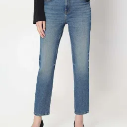 Vero Moda Blue Plain Jeans image 1