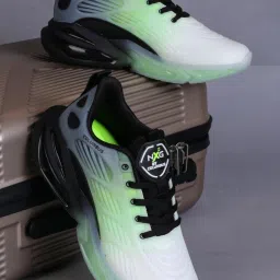 Columbus Men's Black & Fluorescent Green Running Shoes image 1