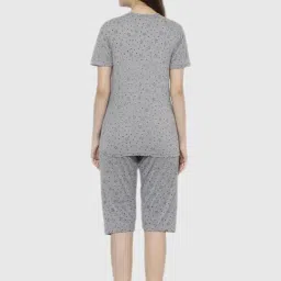 Vimal Jonney Grey Graphic Print Pajama Set image 2