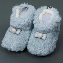 Baby Moo Kids Blue Regular Fit Booties image 1