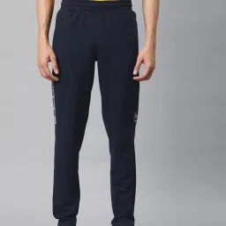 ALCIS Black Regular Fit Printed Sports Trackpants image 1