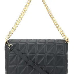 Van Heusen Black Quilted Free Size Sling Handbag image 1