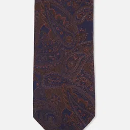 Van Heusen Navy Embroidered Tie image 1