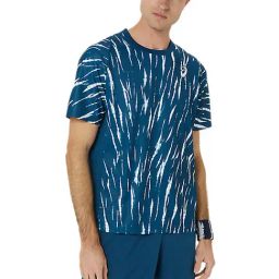 Asics Blue Regular Fit Printed Sports T-Shirt-picture-3