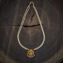 Kushal's Fashion Jewellery Ruby-Green Polished Antique Choker Necklace-image-46