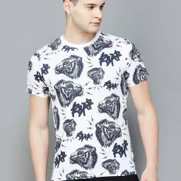 Forca By Lifestyle White Cotton Regular Fit Printed T-Shirt image 1