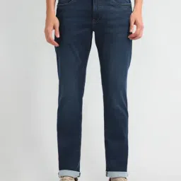 arrow sport Arrow Sports Blue Cotton Slim Fit Jeans-picture-31