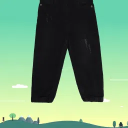 MINIKLUB Girls Black Distressed Denim Pants image 1