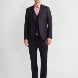 Arrow Purple Regular Fit Three Piece Suit image 1