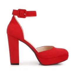 London Rag Women's Red Ankle Strap Sandals image 1