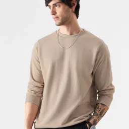 The Souled Store Originals Khaki Loose Fit Oversized Sweatshirt image 1
