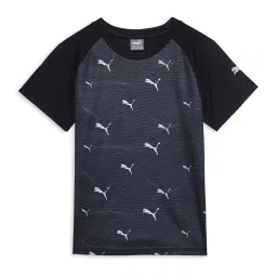 Puma Kids ACTIVE SPORTS Black Printed T-Shirt image 1