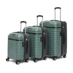 Uppercase Blaze Green Textured Hard Trolley Bag - Set of 3 image 1
