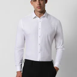 Van Heusen White Cotton Slim Fit Shirt image 1