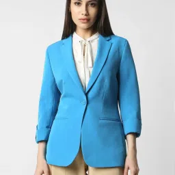 Van Heusen Blue Regular Fit Formal Blazer image 1