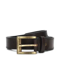Peter England Brown PU Solid Waist Belt image 1