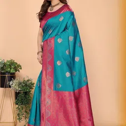 WOVENSTOCK Woven Design Zari Kanjeevaram Saree image 2