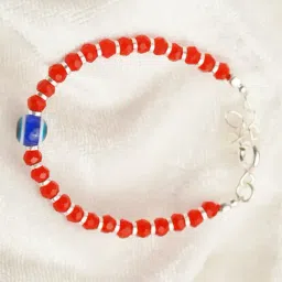 Arte Jewels 925 Sterling Silver Red Beads Evil Eye Bracelet For Women-picture-21