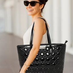 Esbeda Black Quilted Medium Tote-picture-42