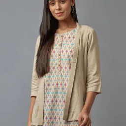 W Beige Embellished Shrug image 1