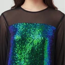 Zink London Black Embellished Shift Dress image 5