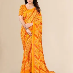Moda Rapido Bandhani Printed Saree With Blouse Piece-picture-15