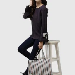 Cayman Violet Self Design Sweatshirt image 4