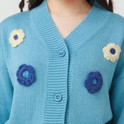 zink london zink Z Blue Embroidered Cardigan image 5