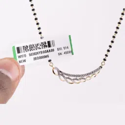 Mia by Tanishq Sparkling Elegance Gold and Diamond Mangalsutra image 5