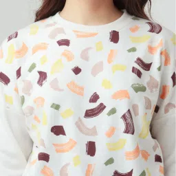 Zink London Off White Printed Sweatshirt image 5