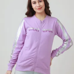 Zink London Purple Graphic Print Sweatshirt image 1