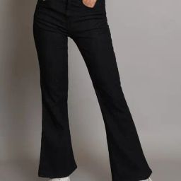 Kotty Black Cotton Lycra Solid Jeans-picture-36