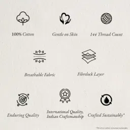 Spaces Beige Cotton Geometric 144 TC Single Quilt image 5