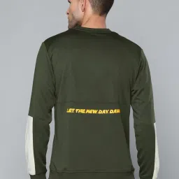 ALCIS Green Slim Fit Printed Sweatshirt image 2