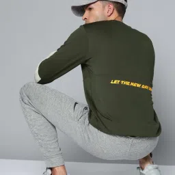 ALCIS Green Slim Fit Printed Sweatshirt image 4