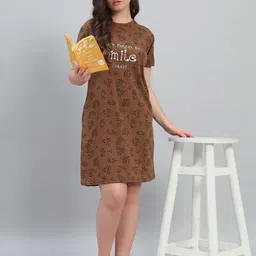 SEPHANI Women Floral Printed Pure Cotton Nightdress-image-14