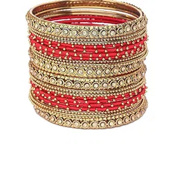 Shinemore Set Of 20 Artificial Stones Studded Bangles-picture-34