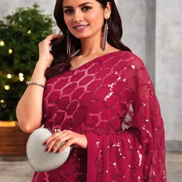 Mitera Embellished Sequinned Saree image 2