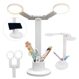 Sanjary Double Head LED Desk Lamp Table Lamp Rechargeable Eye Caring Touch Control with USB Charging Port color design may vary-image-63