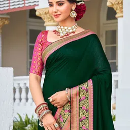 Saree mall Zari Silk Blend Designer Sarees image 3