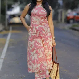 GoSriKi Women Floral Printed Regular Kurta with Trousers-picture-23