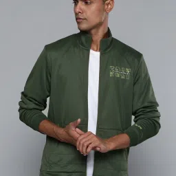 ALCIS Green Slim Fit Printed Sports Jacket image 1