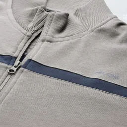 ALCIS Grey Regular Fit Striped Sports Jacket image 5