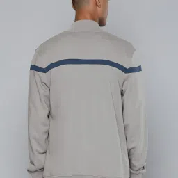 ALCIS Grey Regular Fit Striped Sports Jacket image 2