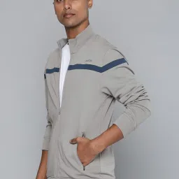 ALCIS Grey Regular Fit Striped Sports Jacket image 3