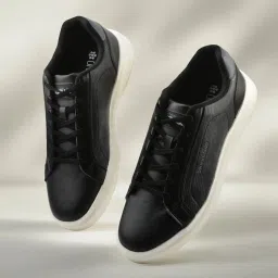 Woodland Men's Black Casual Sneakers image 1