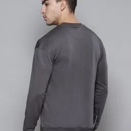 ALCIS Grey Slim Fit Printed Sweatshirt image 2